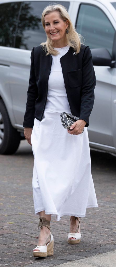 Sophie looked lovely in this tailored cardigan in 2023