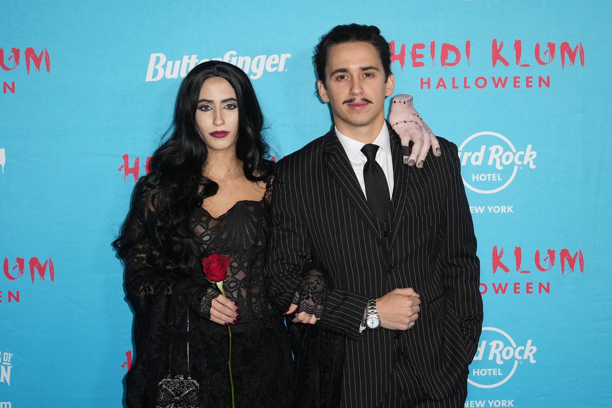 Ana Amelia Batlle Cabral and Marcello Hernandez at Heidi Klum's 24th Annual Halloween Party