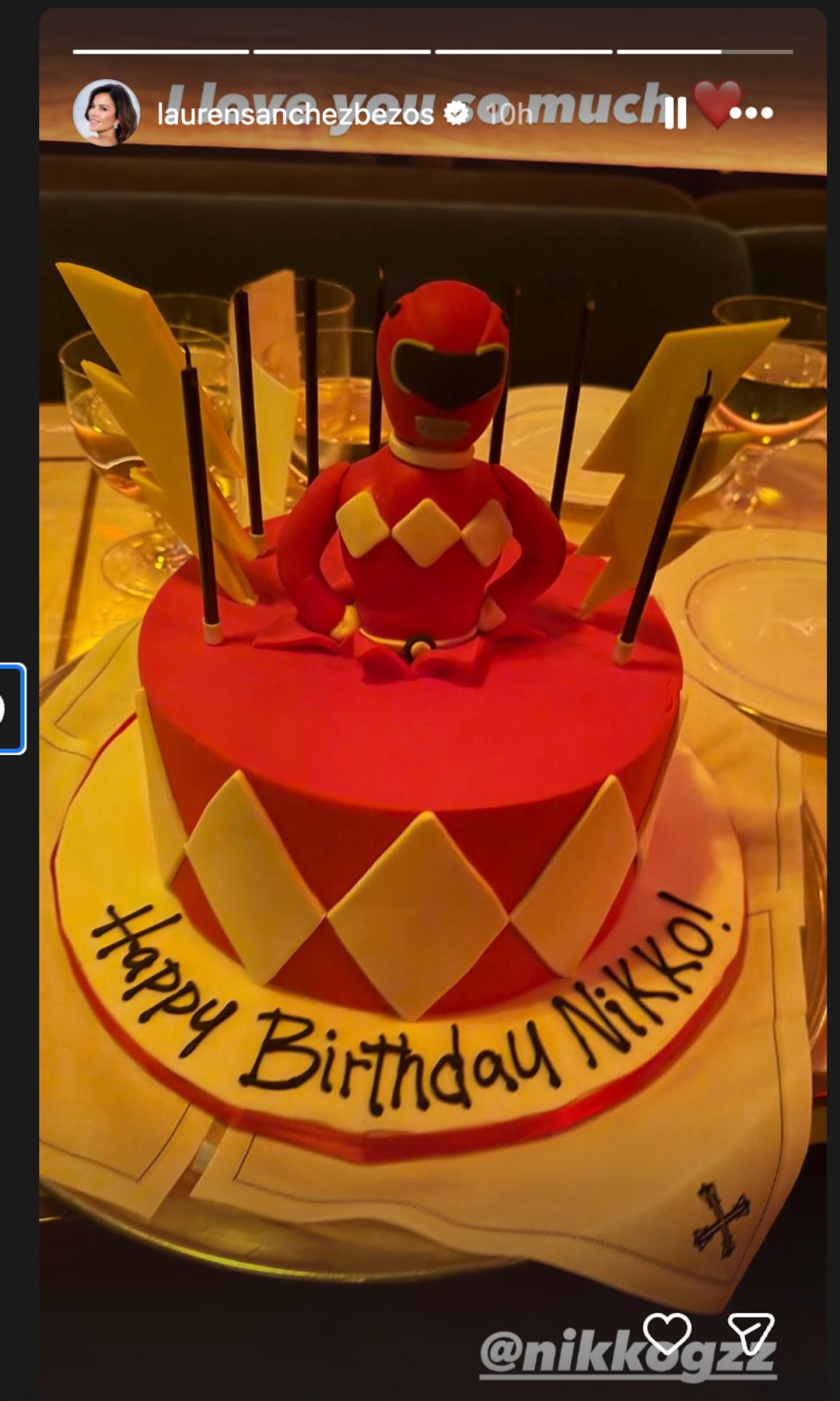 Sanchez Bezos shared a look at Nikko's birthday cake