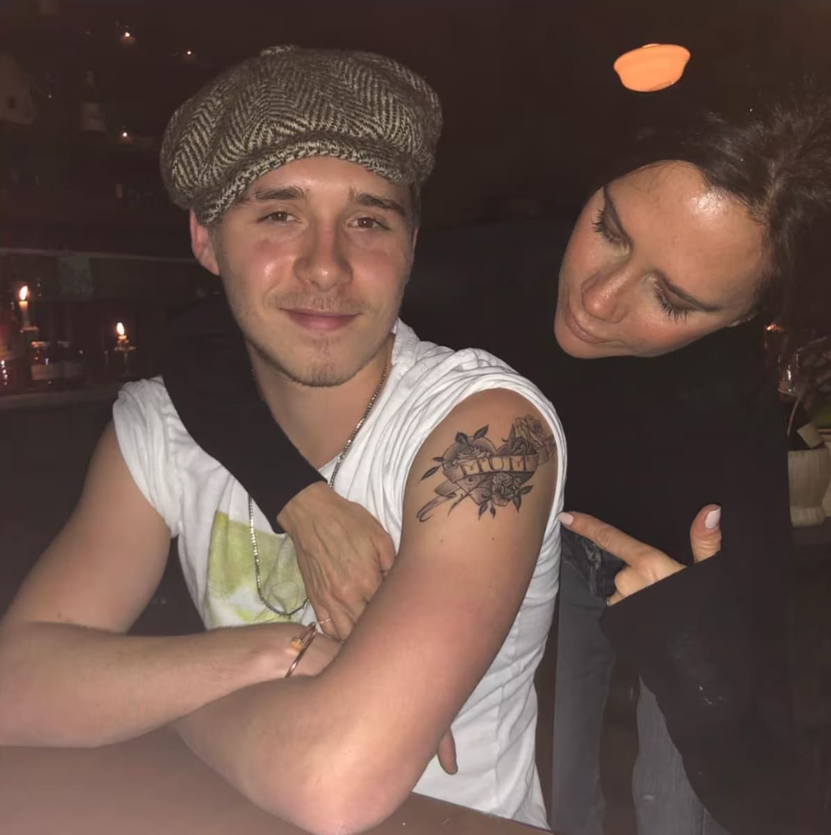 One of Brooklyn's first tattoos was for his mom