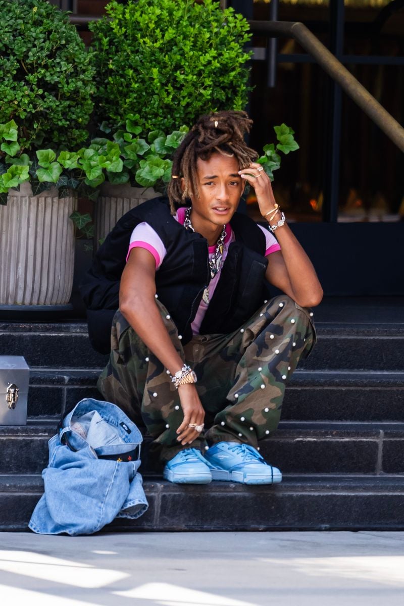 Jaden Smith is seen in Tribeca on August 25, 2024 in New York City.
