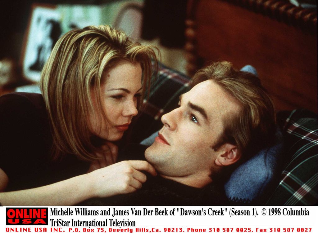 Michelle Williams And James Van Der Beek on "Dawson's Creek"