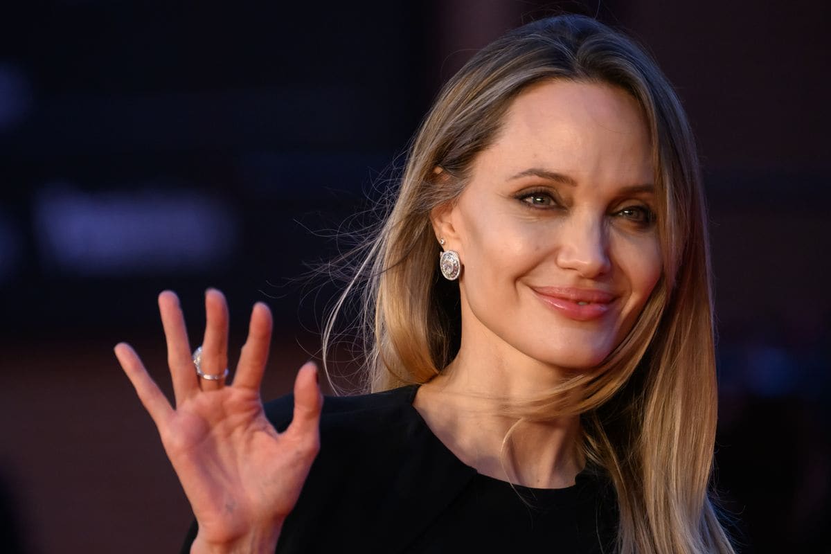 American actress and film producer Angelina Jolie at Rome Film Fest 2025. Red carpet Couture. Rome (Italy), October 18th, 2025 (Photo by Andrea Staccioli/Insidefoto/Mondadori Portfolio via Getty Images)