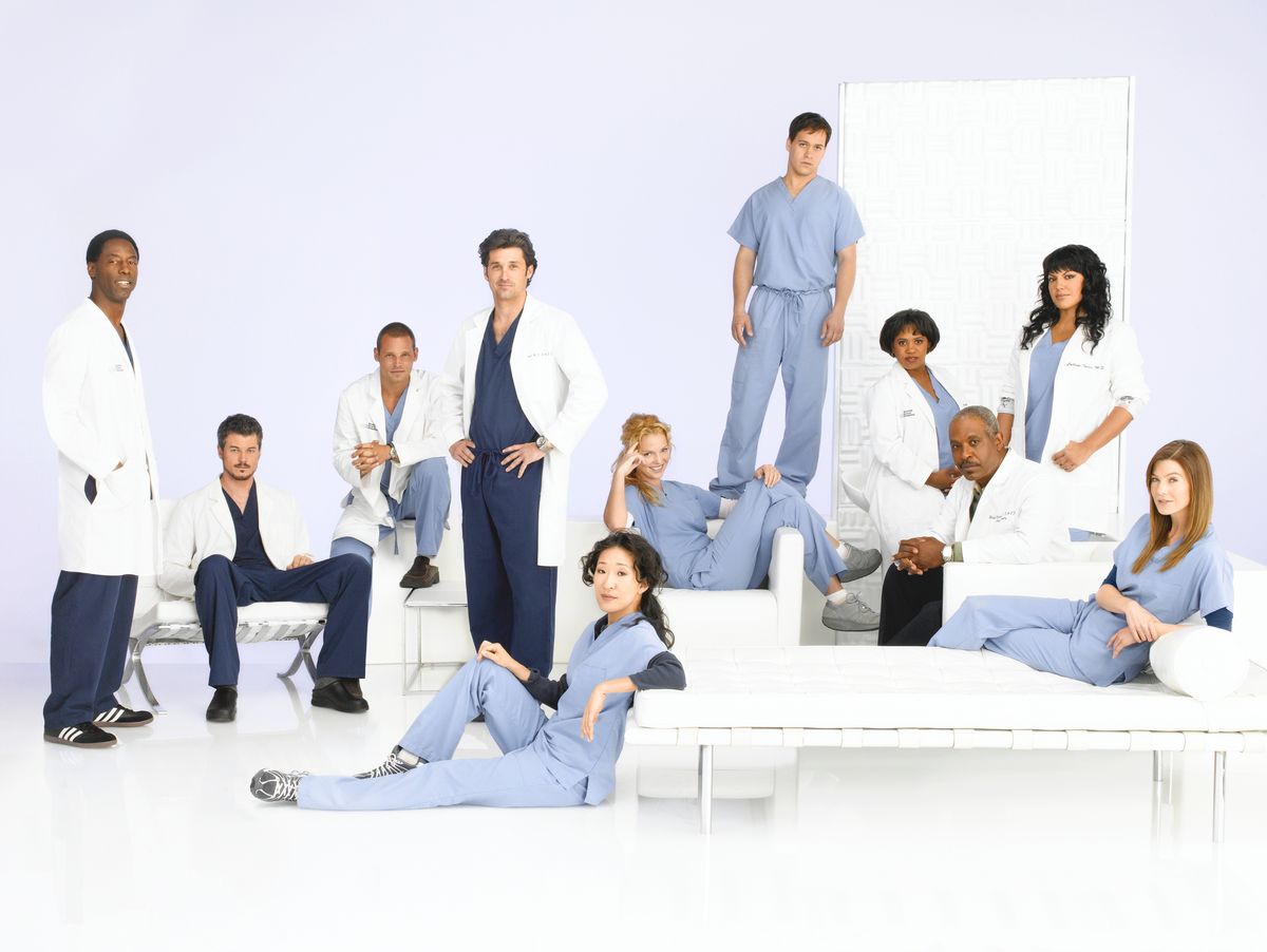  "Grey's Anatomy" stars Isaiah Washington as Preston Burke, Eric Dane as Mark Sloan, Justin Chambers as Alex Karev, Patrick Dempsey as Derek Shepherd, Sandra Oh as Cristina Yang, Katherine Heigl as Isobel "Izzie" Stevens, T.R. Knight as George O'Malley, Chandra Wilson as Miranda Bailey, James Pickens, Jr. as Richard Webber, Sara Ramirez as Dr. Callie Torres and Ellen Pompeo as Meredith Grey. 