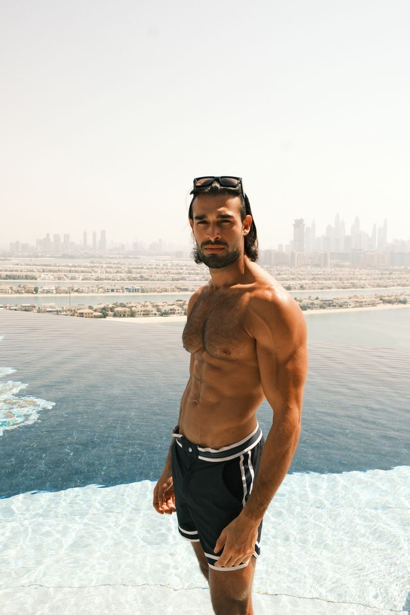 DUBAI, UNITED ARAB EMIRATES - OCTOBER 05: Sam Asghari at Atlantis The Royal's Dolce&Gabbana x Ounass takeover at Cloud 22 on October 05, 2025 in Dubai, United Arab Emirates. (Photo by Cedric Ribeiro/Getty Images for Atlantis The Royal/ Dolce&Gabbana x Ounass)