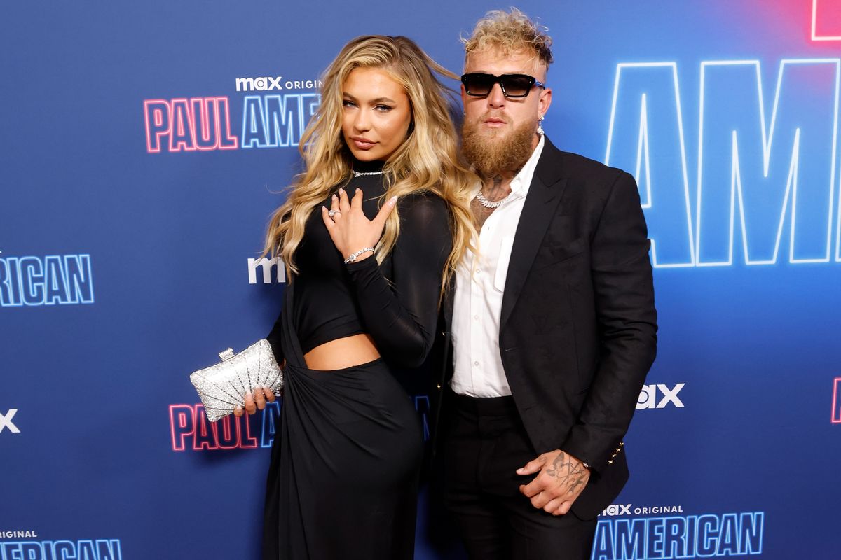 Leerdam and Jake Paul at the premiere of the reality TV show "Paul American"