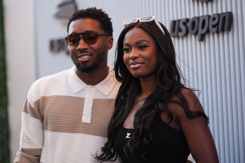 Donovan Mitchell and Coco Jones attend the US Open Tennis Championship at the USTA Billie Jean King National Tennis Center on August 29, 2025 in New York City