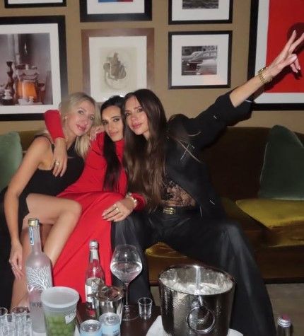 Victoria Beckham wore a 'naked' top in the picture she posted to mark Isabelle Grutman's birthday on Instagram