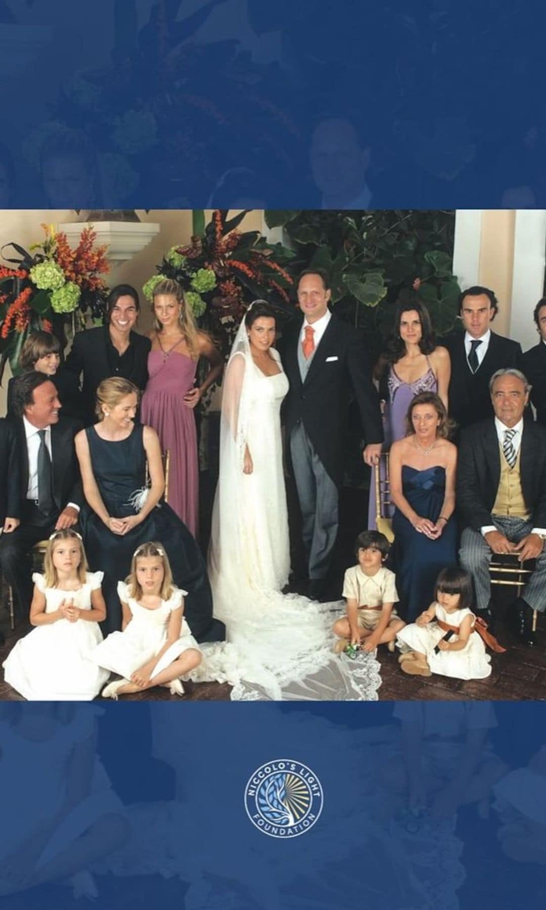 The Iglesias family in a wedding in Marbella in 2008