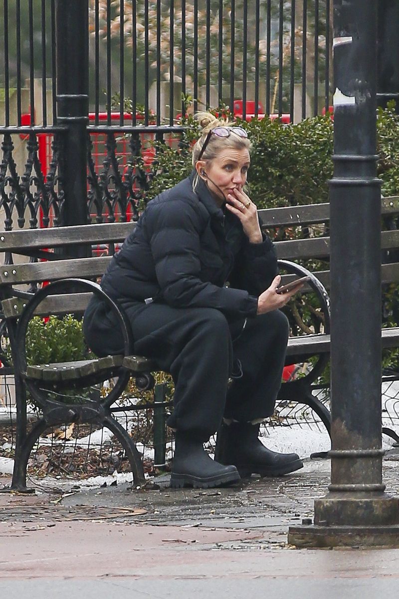 The actress seemed busy handling business