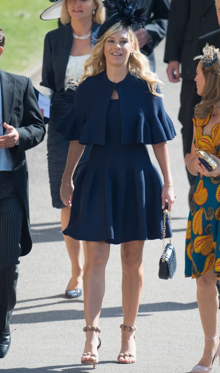 WINDSOR, ENGLAND - MAY 19: Chelsy Davy attends the wedding of Prince Harry to Ms Meghan Markle at St George's Chapel, Windsor Castle on May 19, 2018 in Windsor, England. Prince Henry Charles Albert David of Wales marries Ms. Meghan Markle in a service at St George's Chapel inside the grounds of Windsor Castle. Among the guests were 2200 members of the public, the royal family and Ms. Markle's Mother Doria Ragland. (Photo by Pool/Samir Hussein/WireImage)