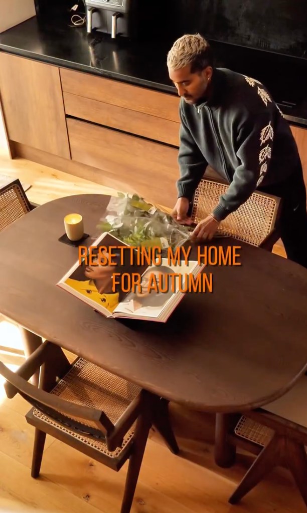 man with modern dining space