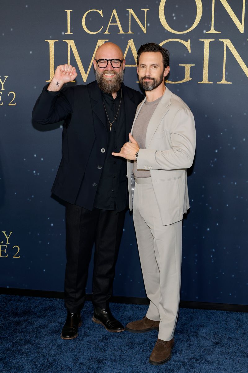 Tim Timmons and Milo Ventimiglia attend the "I Can Only Imagine 2" Nashville Premiere