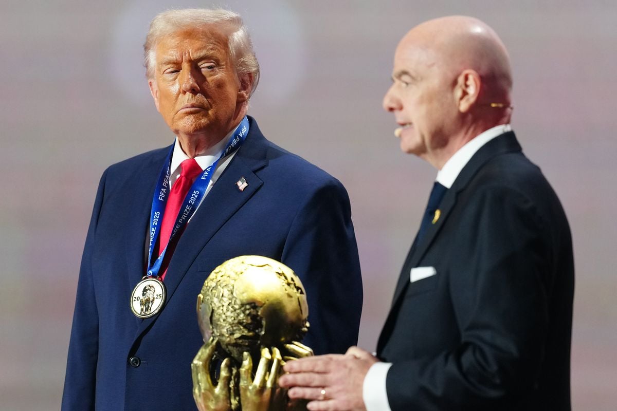 U.S. President Donald Trump and Gianni Infantino, President of FIFA, during the FIFA World Cup 2026 Official Draw.