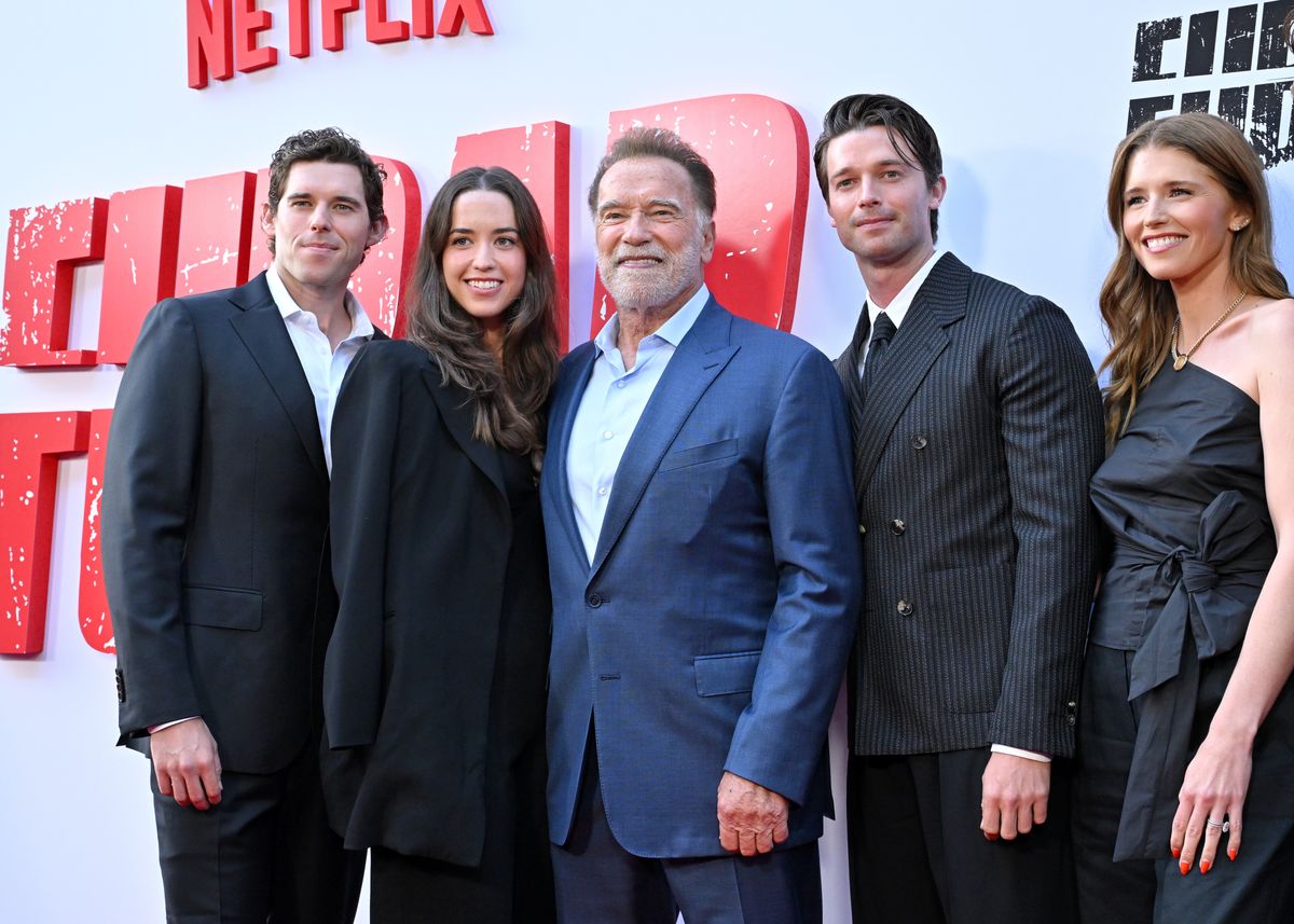 Christopher Schwarzenegger, Christina Schwarzenegger, Arnold Schwarzenegger, Patrick Schwarzenegger, and Katherine Schwarzenegger