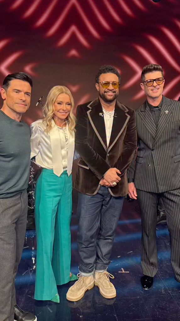 shaggy and robin thicke on live with kelly and mark
