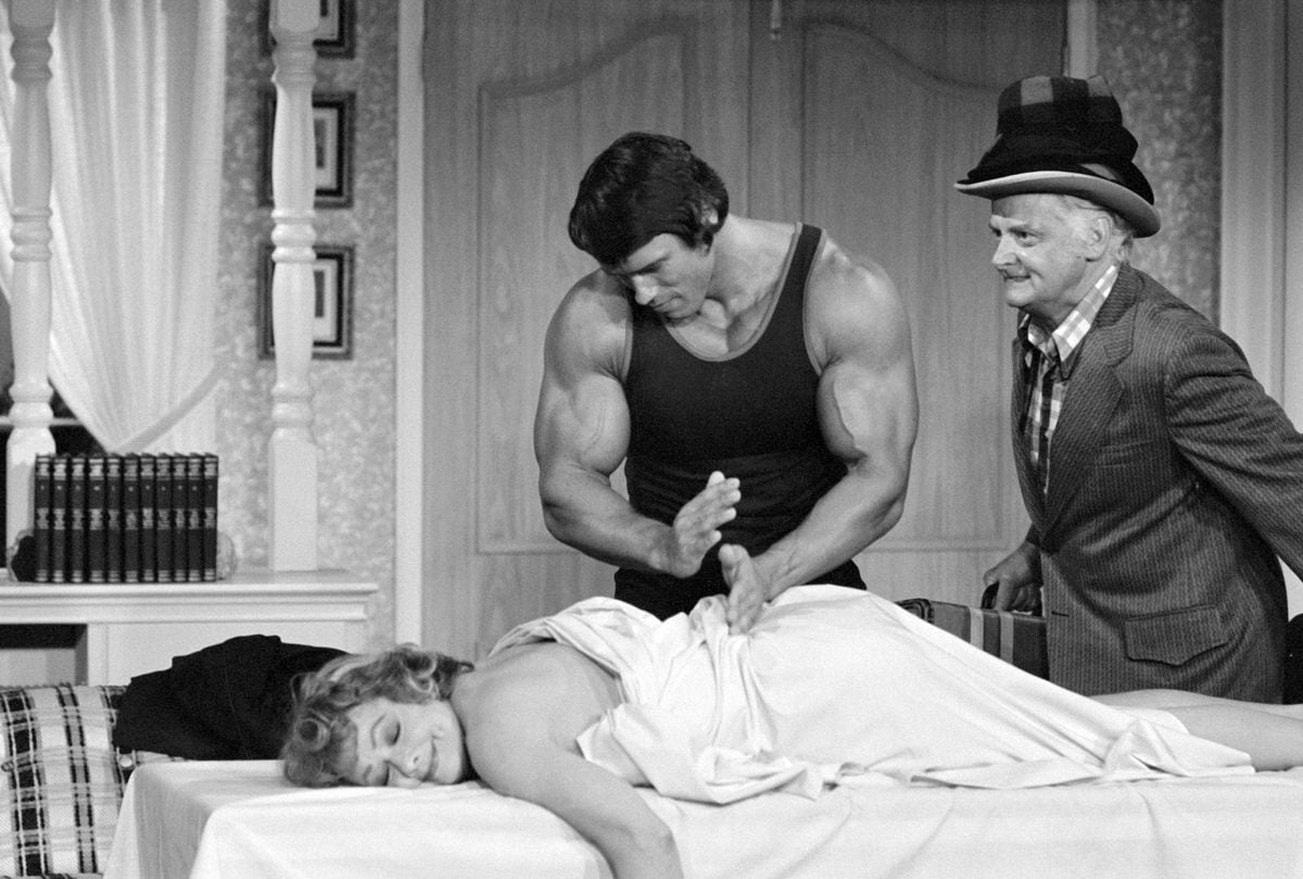 Schwarzenegger at Lucille Ball's TV Special: "Happy Anniversary and Goodbye."