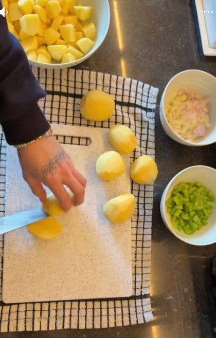 Cruz showed off his cooking skills