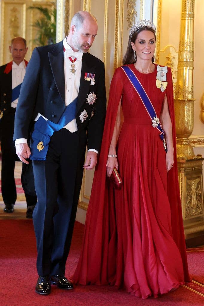 William and Kate at French state banquet
