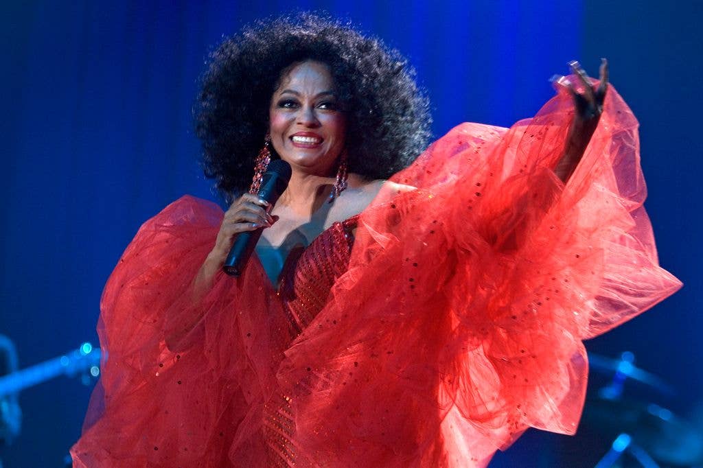 diana ross red dress