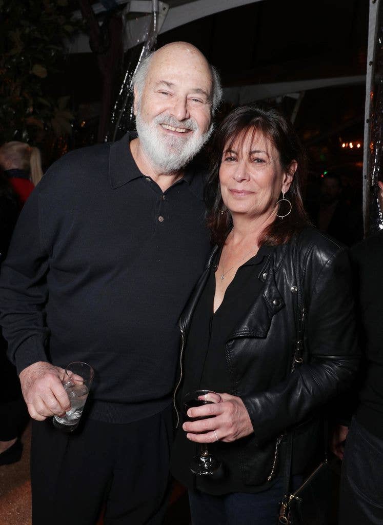 photo of rob and michele reiner smiling
