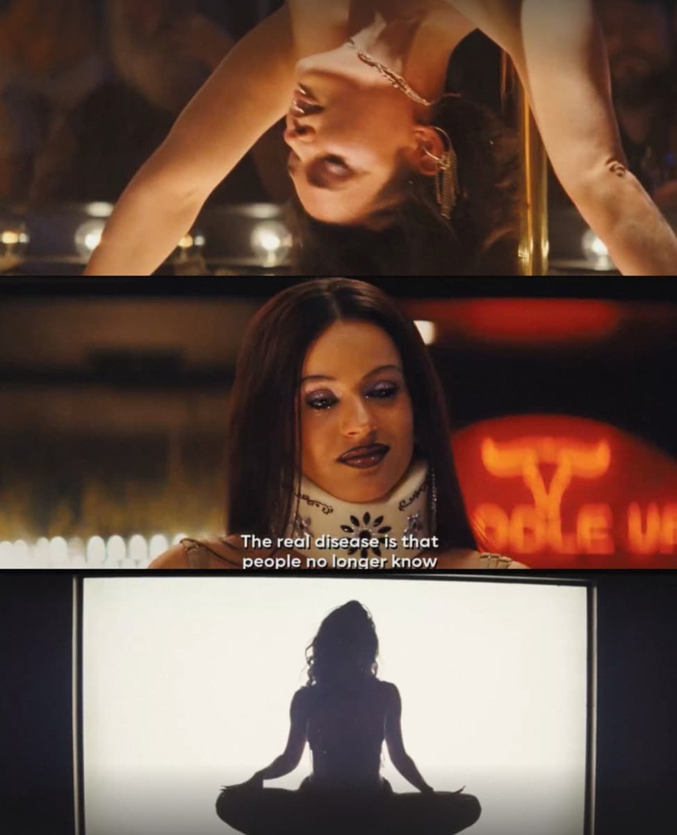 In the newly released trailer, Rosalía appears as Magick, an exotic dancer working at a nightclub called the Silver Slipper. 