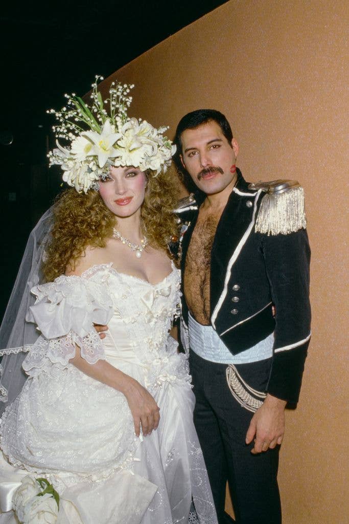 Jane and Freddie backstage before the wedding
