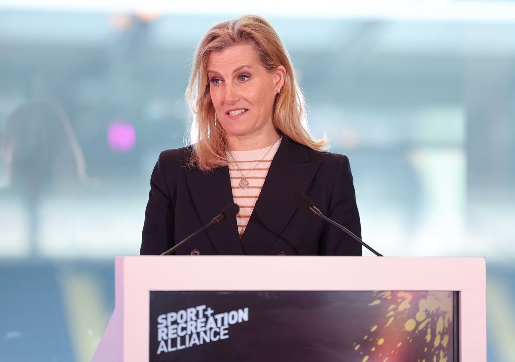 It was taken by the photographer during Sophie, Duchess of Edinburgh's moving speech ahead of her husband's 60th birthday