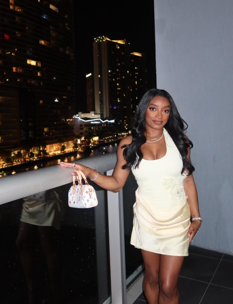 Simone enoyed a night out on the tiles