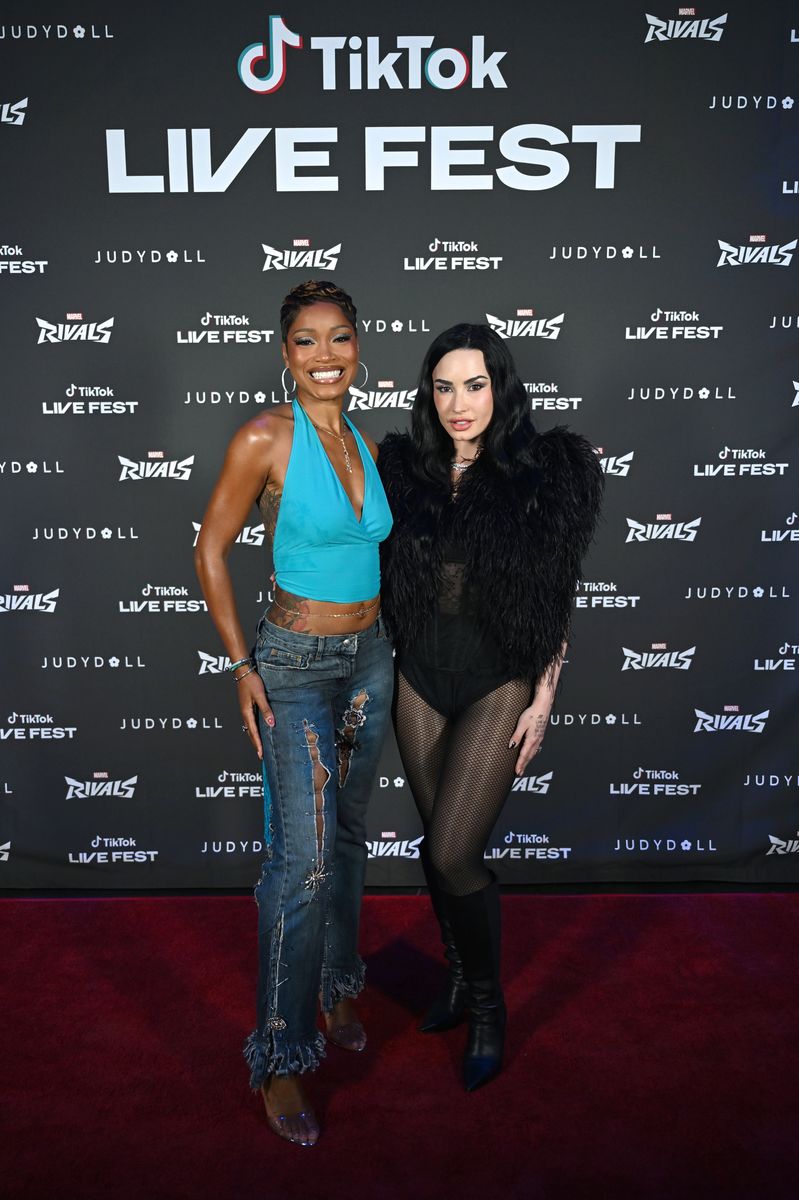 Keke Palmer and Demi Lovato attend TikTok LIVE Fest 2026 at Planet Hollywood Resort & Casino on February 12, 2026 in Las Vegas, Nevada. (Photo by Denise Truscello/Getty Images for TikTok)