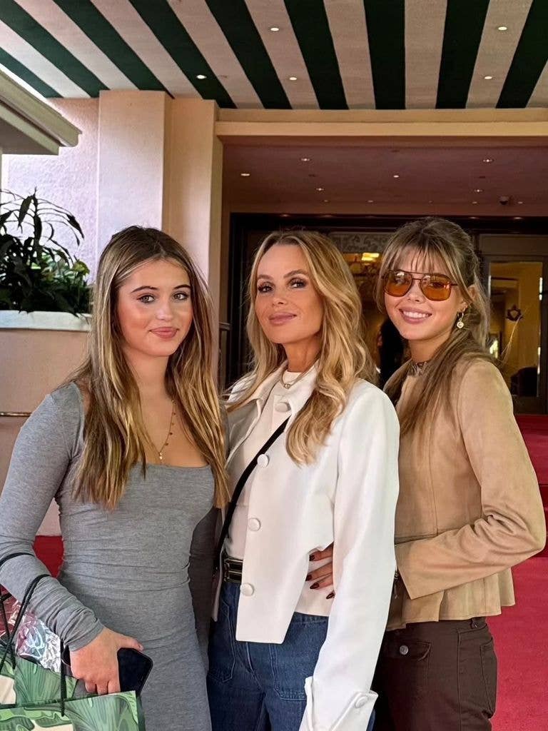 Amanda Holden with her two daughters