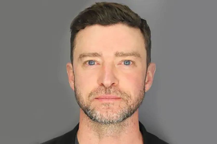 Justin Timberlake's mugshot