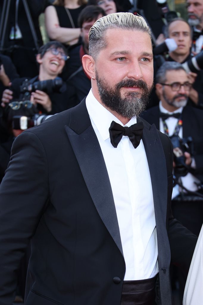 Shia LaBeouf in a black tuxedo
