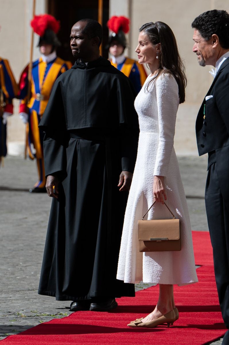 Queen Letizia opts for white in Rome, but skips a key tradition
