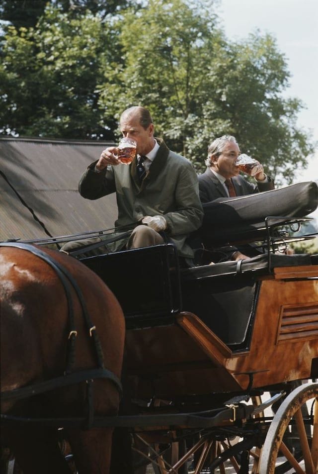 Beer glass British ale Prince Philip's favorite drink