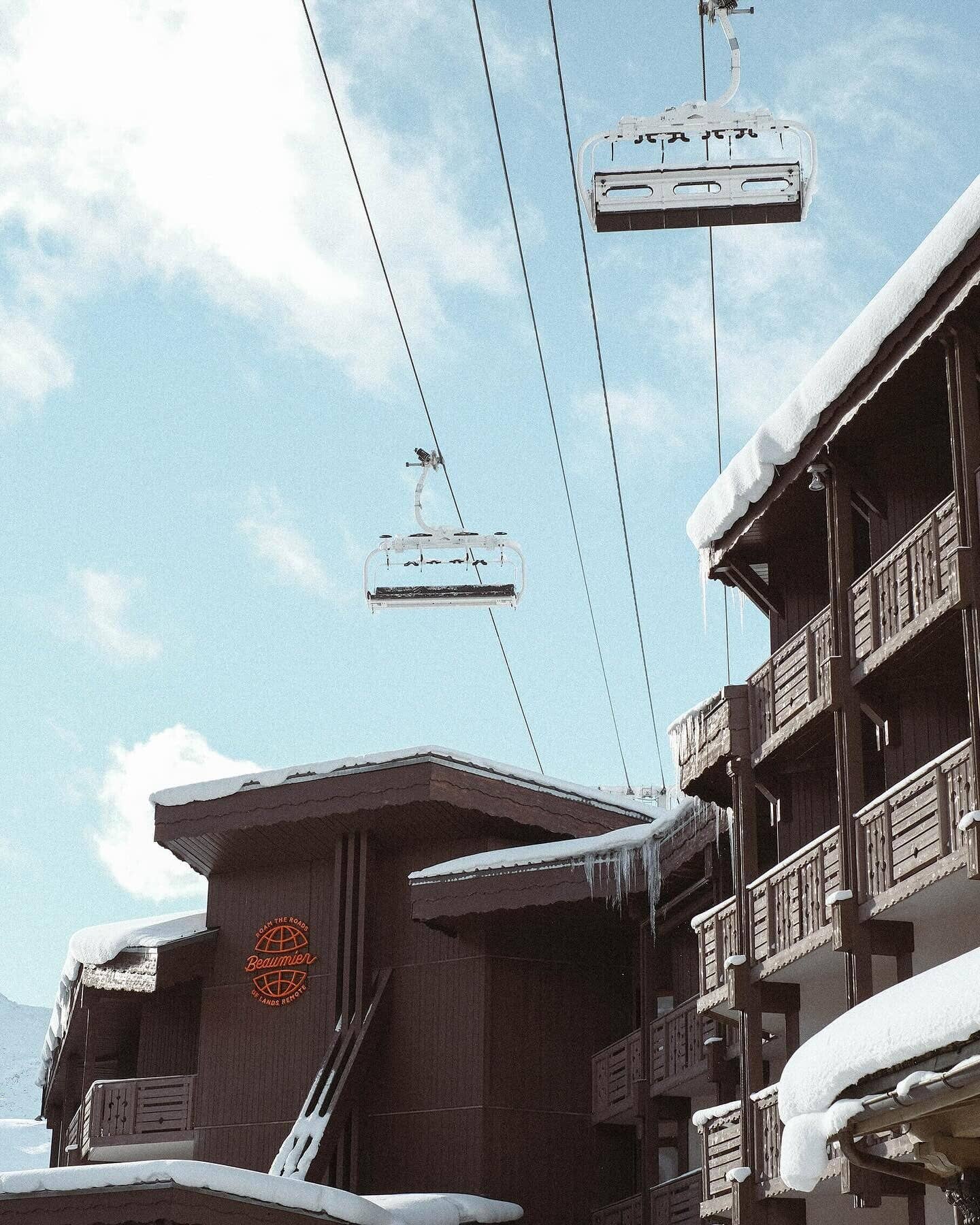 Hotel with chair lifts above it
