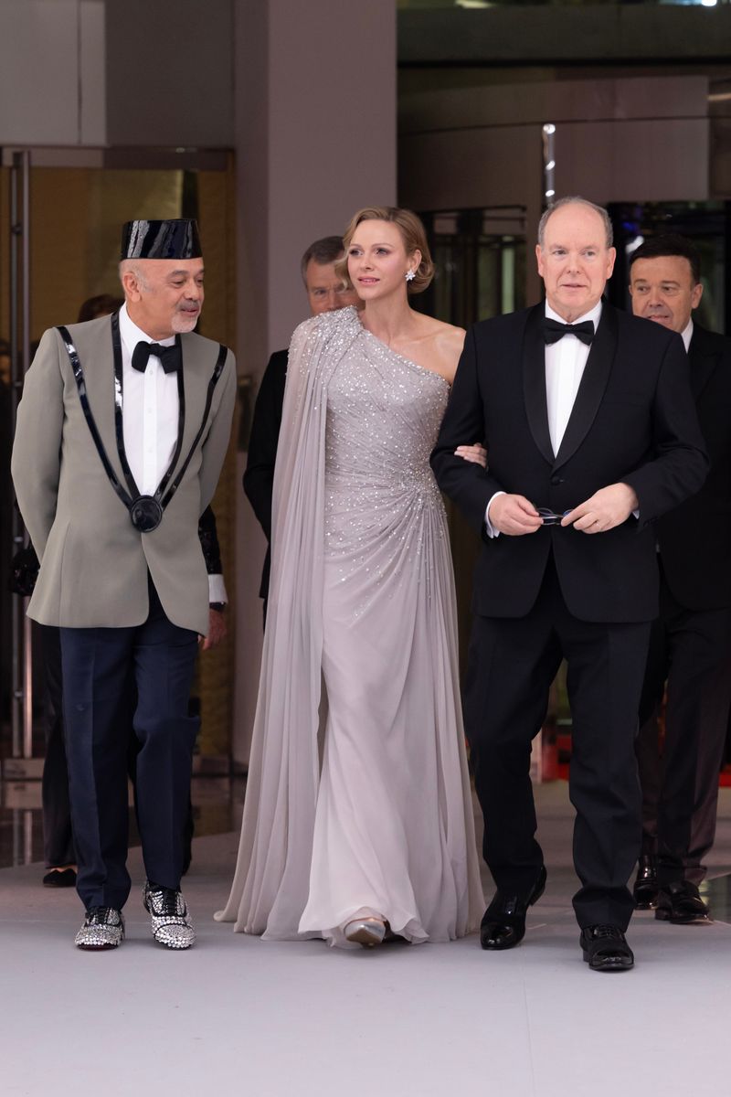 Princess Charlene's custom gown by Elie Saab was quietly striking, a study in proportion, texture, and movement rather than overt theme dressing. 