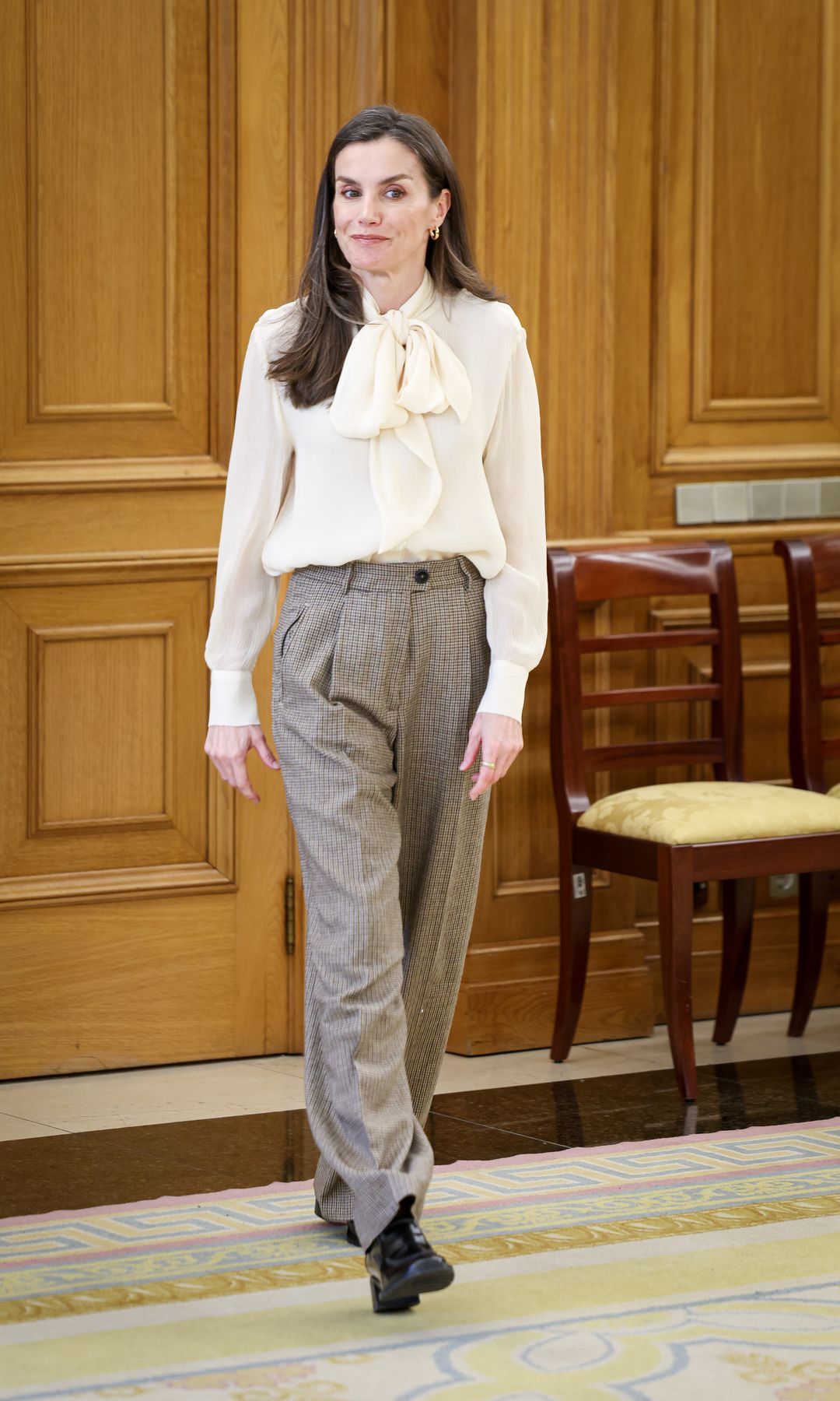 Queen Letizia Of Spain receives European Association Against Leukodystrophies on its 25th Anniversary at Zarzuela Palace