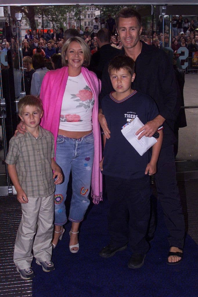 Leslie Ash and Lee Chapman with their two children