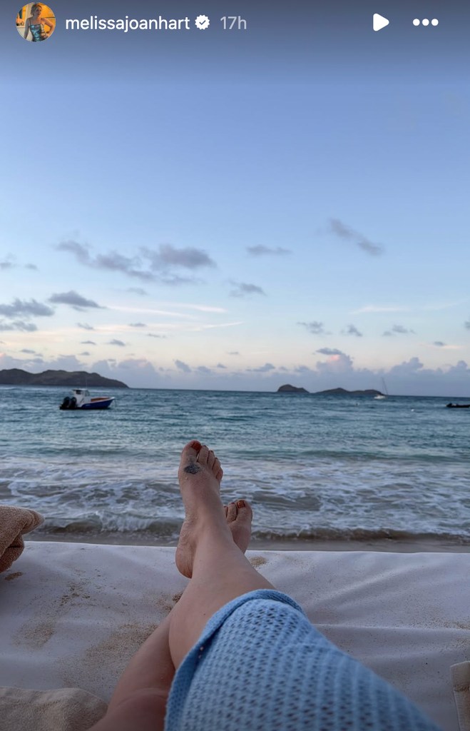 The Sabrina the Teenage Witch star shared a photo from the beach