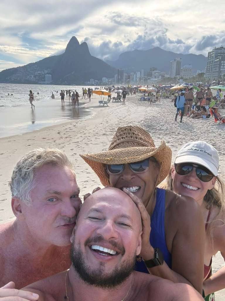 Robin with her wife Amber Laign, Sam Champion and his husband Rubem Robierb