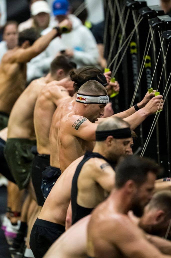 Jake Dearden competing during the Hyrox World Championship in Chicago, USA on June 12, 2025