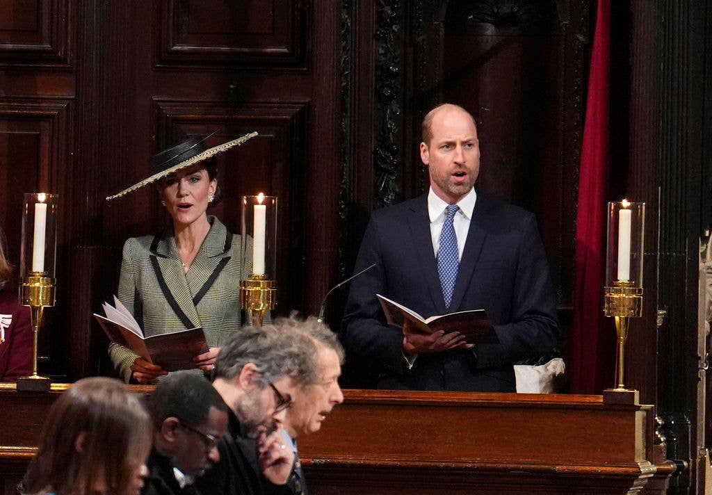 The Prince and Princess of Wales during the Enthronement Ceremony