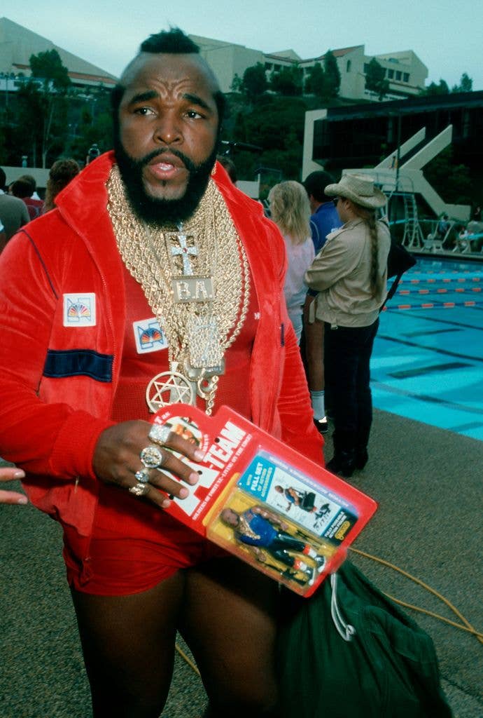 mr t red outfit