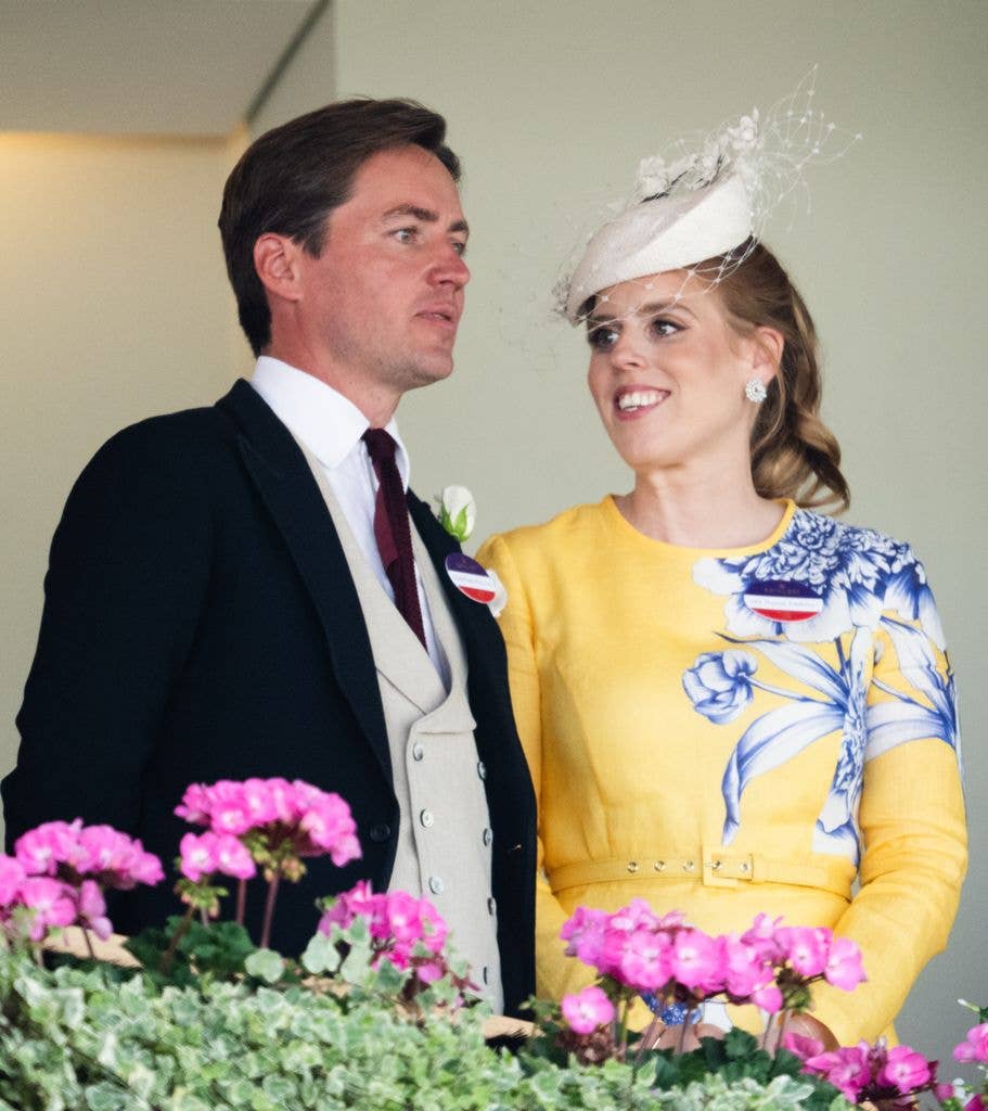 Beatrice smiling at Edoardo in royal box at Ascot