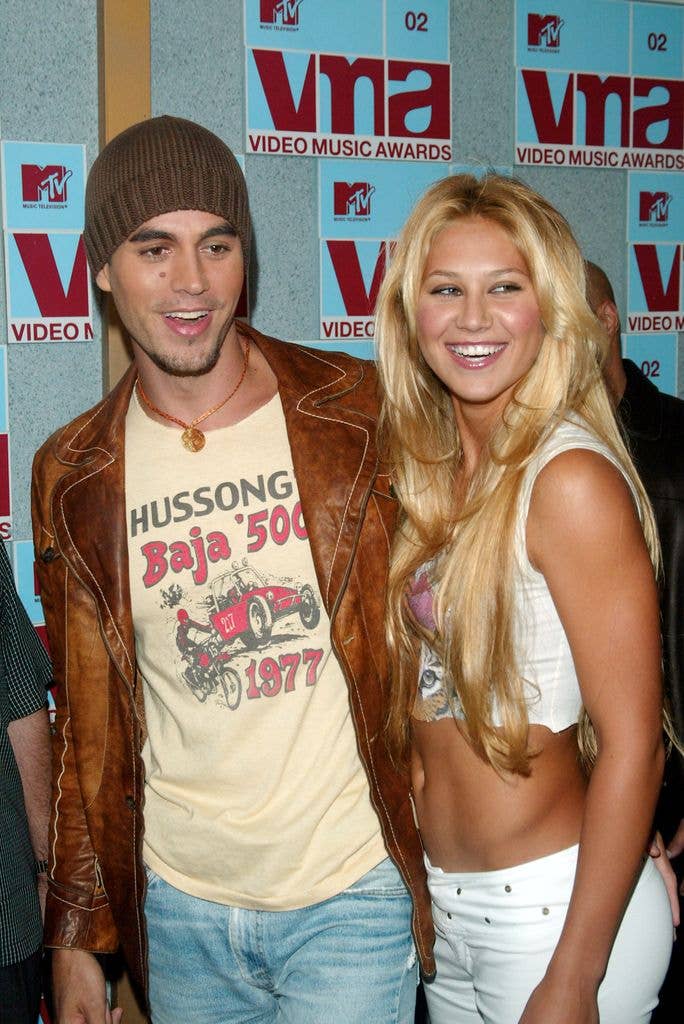 Enrique Iglesias and girlfriend Anna Kournikova back in 2002