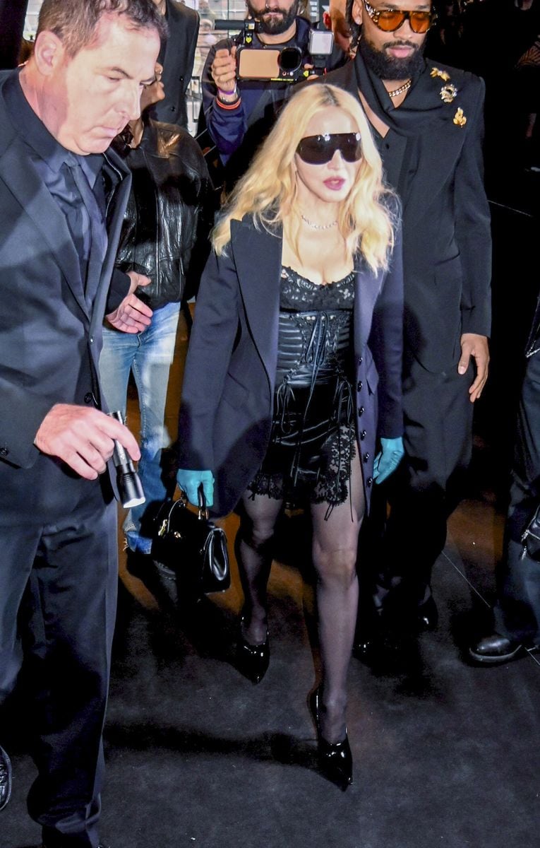 Madonna attended the Dolce & Gabbana fashion show during Milan Fashion Week in Milan.