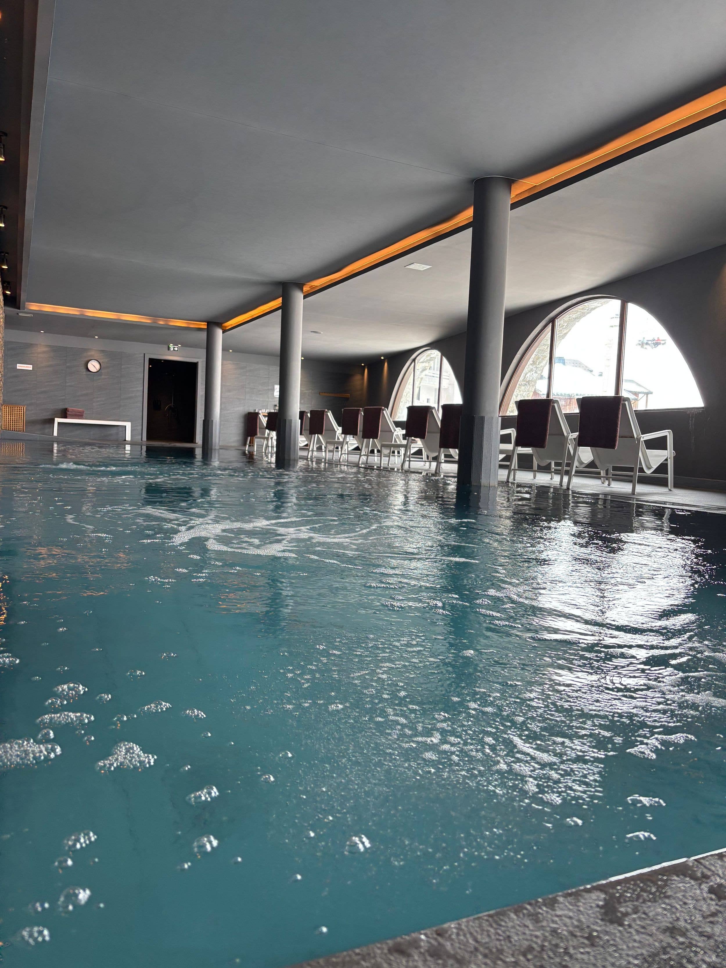 Close up of a swimming pool