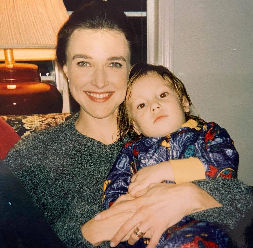 photo of brenda strong and zak henri as a baby
