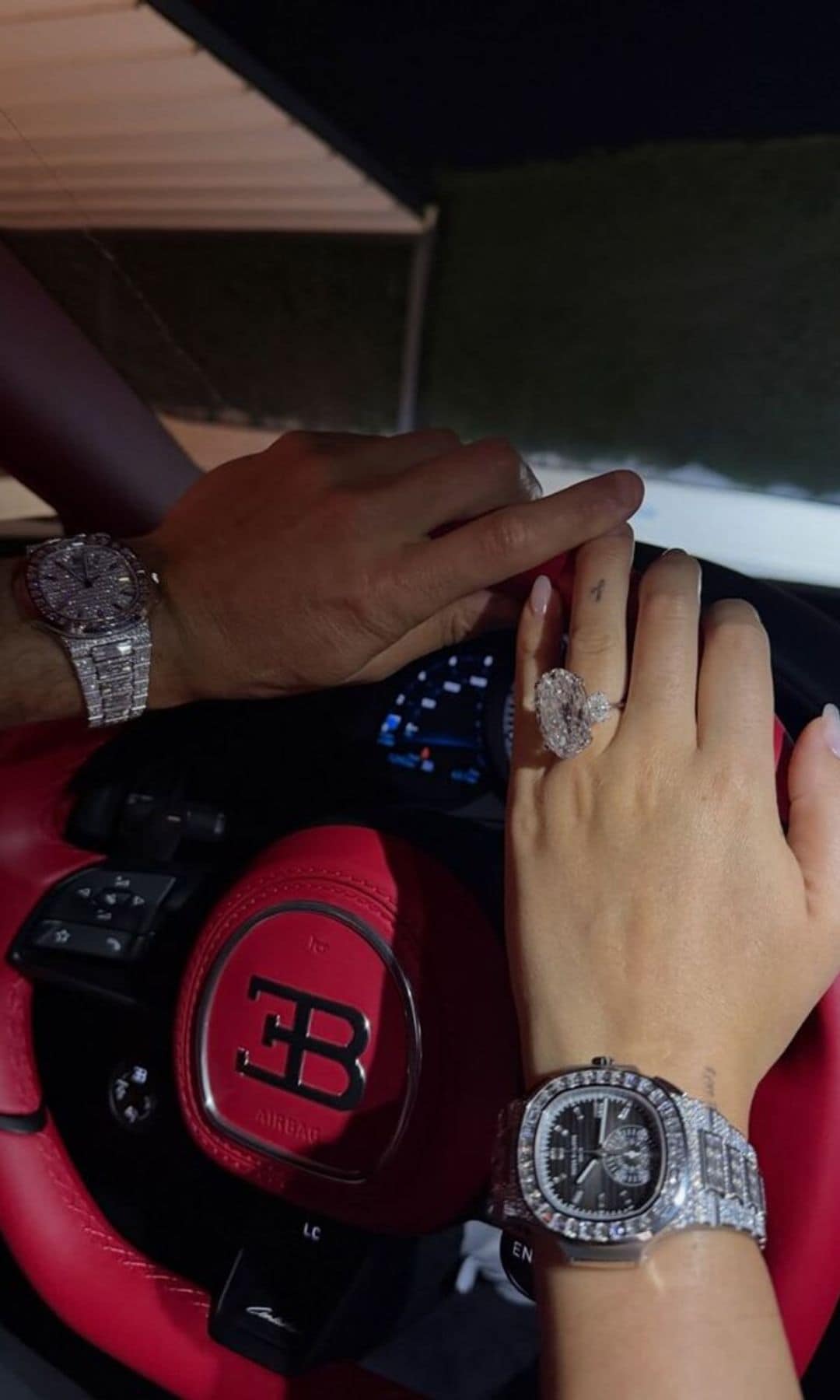 They wore matching jewelry for their outing